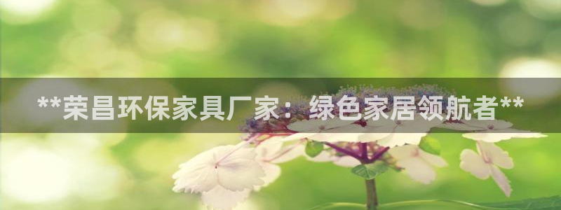 杏耀平台登陆地址：**荣昌环保家具厂家：绿色家居领航者**